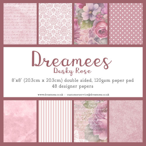 Dreamees Dusky Rose 8x8 Paper Pad